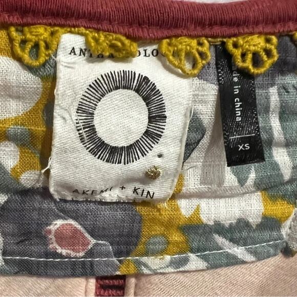 Anthropologie Akemi + Kin Pink Rusty Salmon Rose Quilted Jacket Size XS - Picture 9 of 9